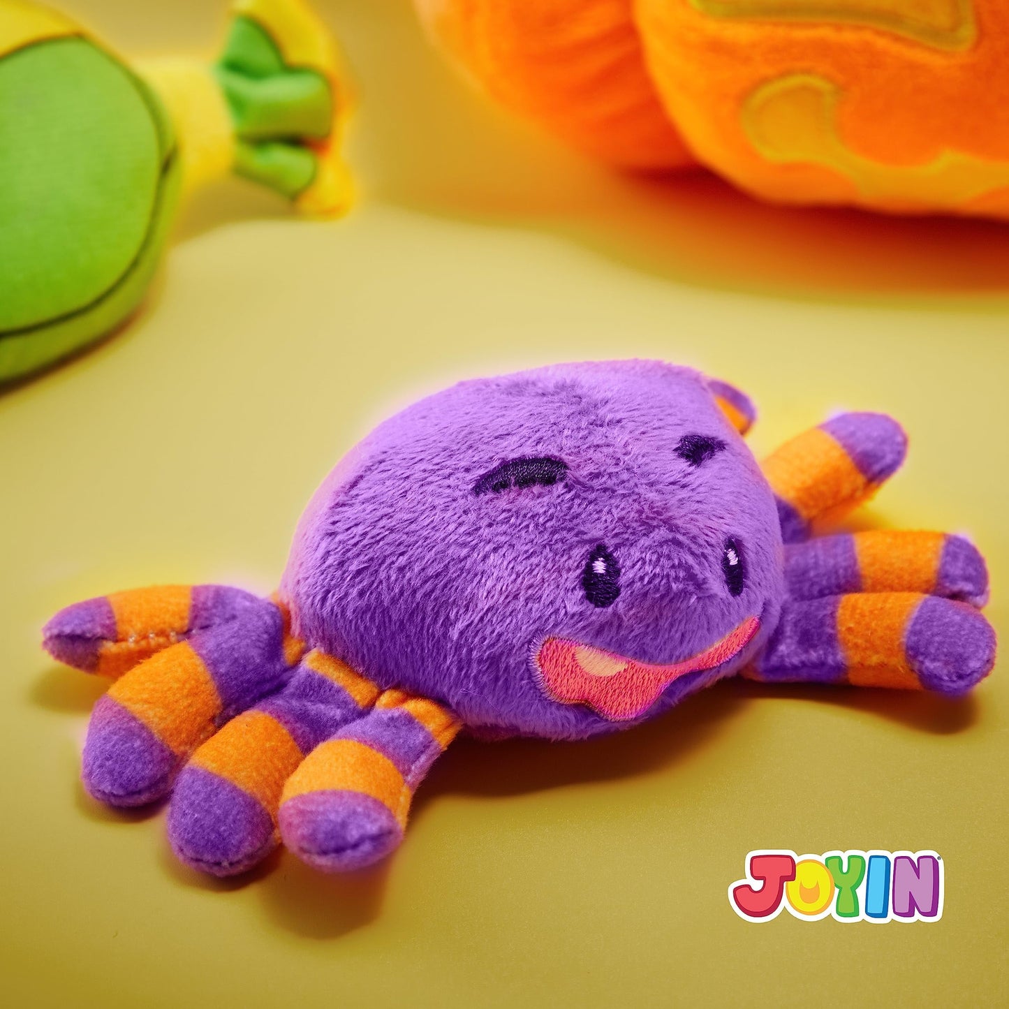 8 Pcs Halloween Basket with Stuffed Plush,Halloween Gift Basket Stuffers for Baby Kids Toddler,Halloween Toys,Halloween Pumpkin Decorations