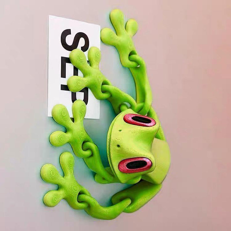 Furise 3D Printed Magnetic Frog Toy – Poseable Glow-In-The-Dark Fridge Magnet with Colorful Gradient Design,Magnetic Frog Toy, Poseable Fridge Magnet, 3D Printed Frog, Furise Frog Gift, Glow in the Dark Toy, Desk Decor Frog, Novelty Fridge Magnet