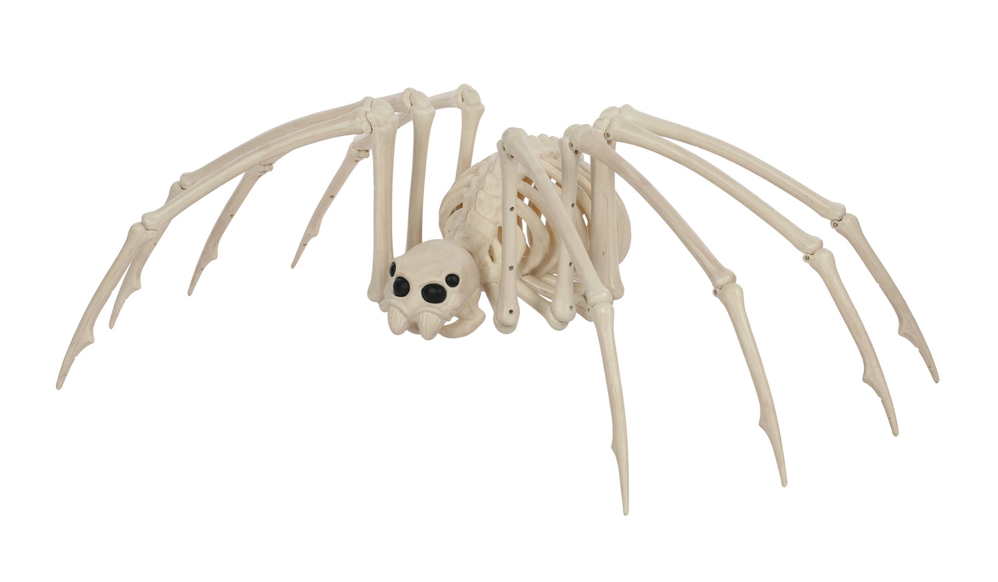 Halloween Skeleton Spider Decorative Prop - White
