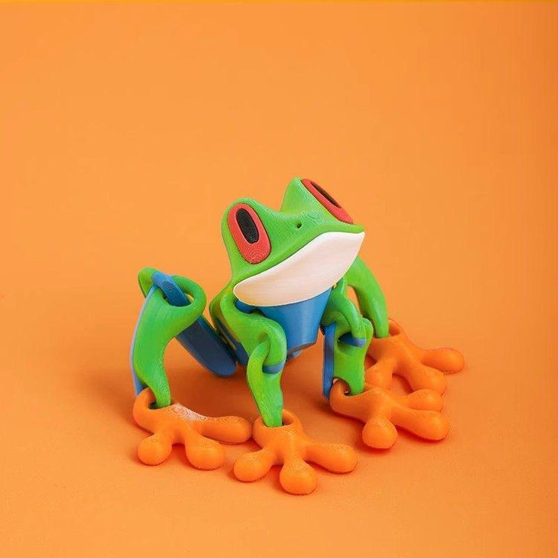 Furise 3D Printed Magnetic Frog Toy – Poseable Glow-In-The-Dark Fridge Magnet with Colorful Gradient Design,Magnetic Frog Toy, Poseable Fridge Magnet, 3D Printed Frog, Furise Frog Gift, Glow in the Dark Toy, Desk Decor Frog, Novelty Fridge Magnet