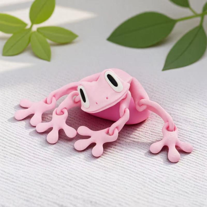 Furise 3D Printed Magnetic Frog Toy – Poseable Glow-In-The-Dark Fridge Magnet with Colorful Gradient Design,Magnetic Frog Toy, Poseable Fridge Magnet, 3D Printed Frog, Furise Frog Gift, Glow in the Dark Toy, Desk Decor Frog, Novelty Fridge Magnet