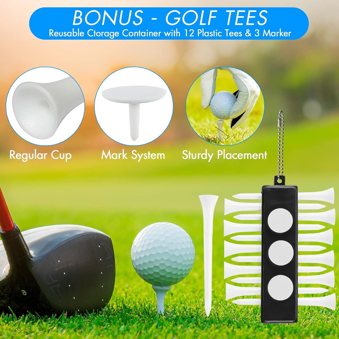 Accessories Set - PRO Retractable Club Brush, Microfiber Waffle Pattern Towel, Divot Repair Tool, Club Cleaning Kit