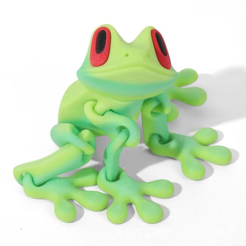 Furise 3D Printed Magnetic Frog Toy – Poseable Glow-In-The-Dark Fridge Magnet with Colorful Gradient Design,Magnetic Frog Toy, Poseable Fridge Magnet, 3D Printed Frog, Furise Frog Gift, Glow in the Dark Toy, Desk Decor Frog, Novelty Fridge Magnet