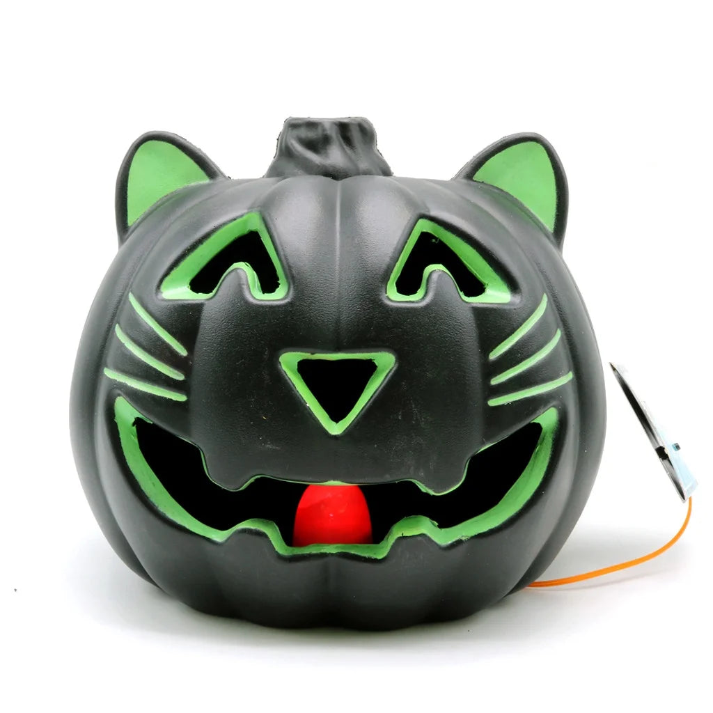 Halloween Decorations Clearance! Halloween LED Light up Pumpkins Fall Decorations, 9.44" X 7.87" Plastic Waterproof Jack O Latern Lamp, Home Table Porch Props Decor for Yard Garden Indoor Outdoor
