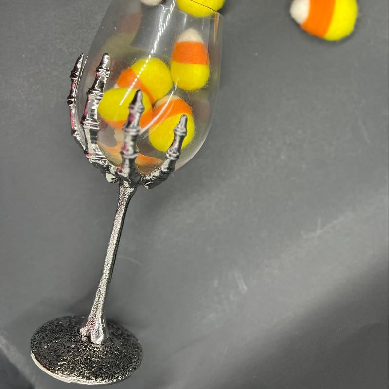 Halloween Wine Glass. Skeleton Skull Glass, Gothic Wine Glass, Halloween Party, Fall Party Home Decor, Halloween Glass,