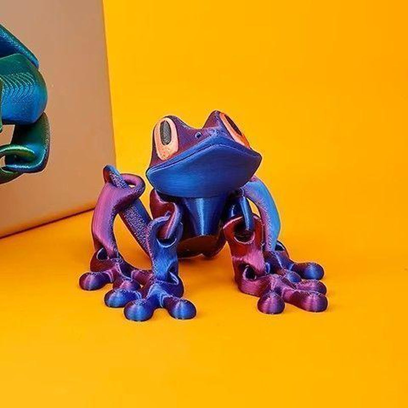Furise 3D Printed Magnetic Frog Toy – Poseable Glow-In-The-Dark Fridge Magnet with Colorful Gradient Design,Magnetic Frog Toy, Poseable Fridge Magnet, 3D Printed Frog, Furise Frog Gift, Glow in the Dark Toy, Desk Decor Frog, Novelty Fridge Magnet