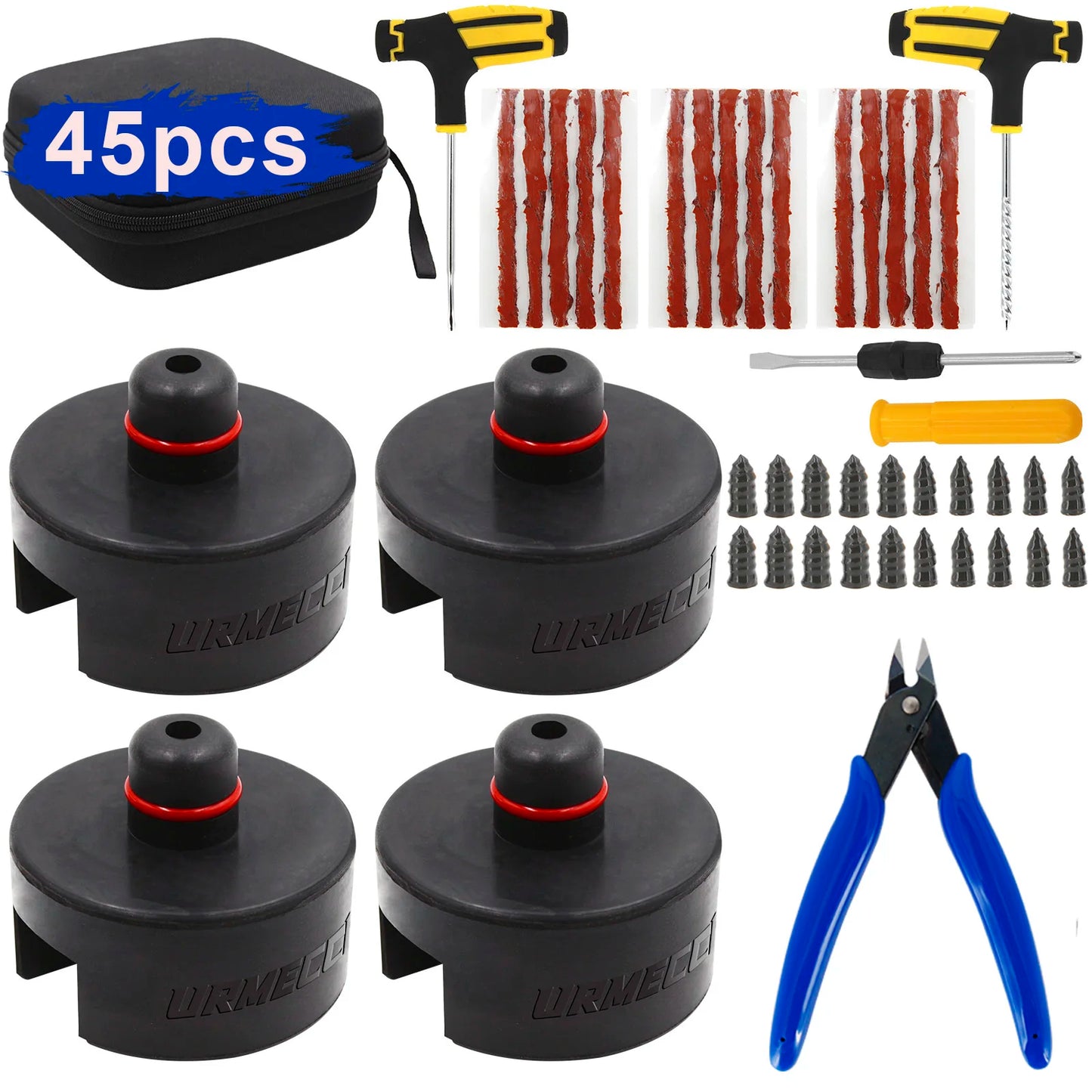 Dual-Use Car Rubber Pad Fits Lifting Jack & Jack Stand Adapter for Tesla Model 3 S X Y Tire Repair Tool Accessories Storage Box