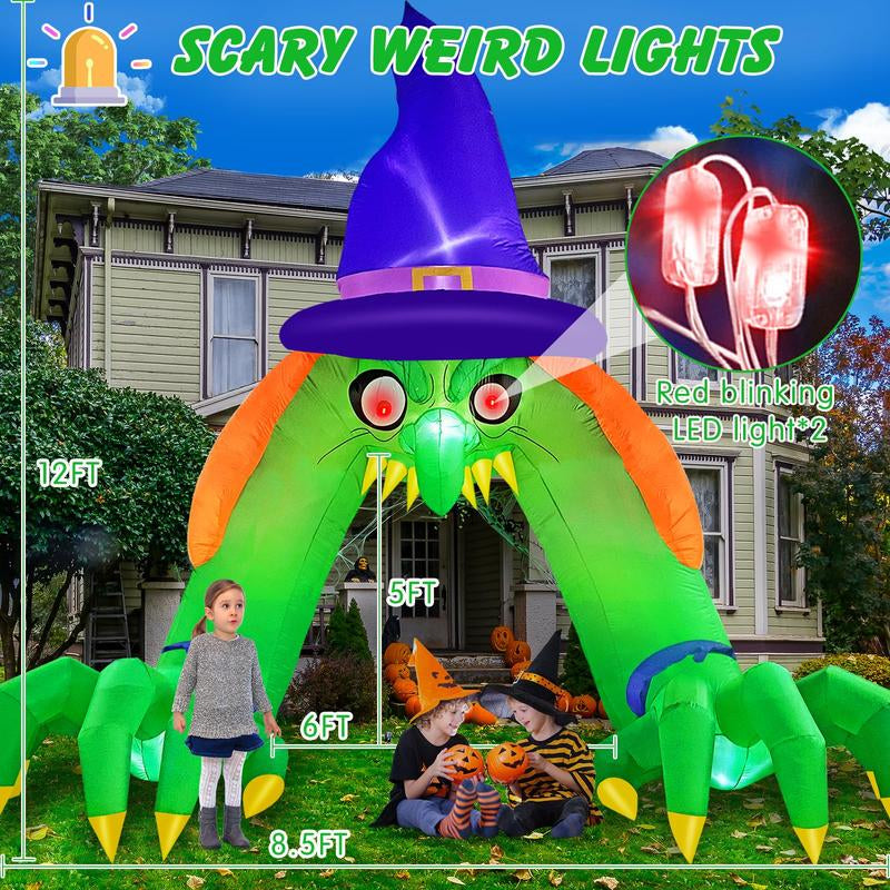 Halloween Inflatable Huge Green Witch Archway (12Ft Tall)