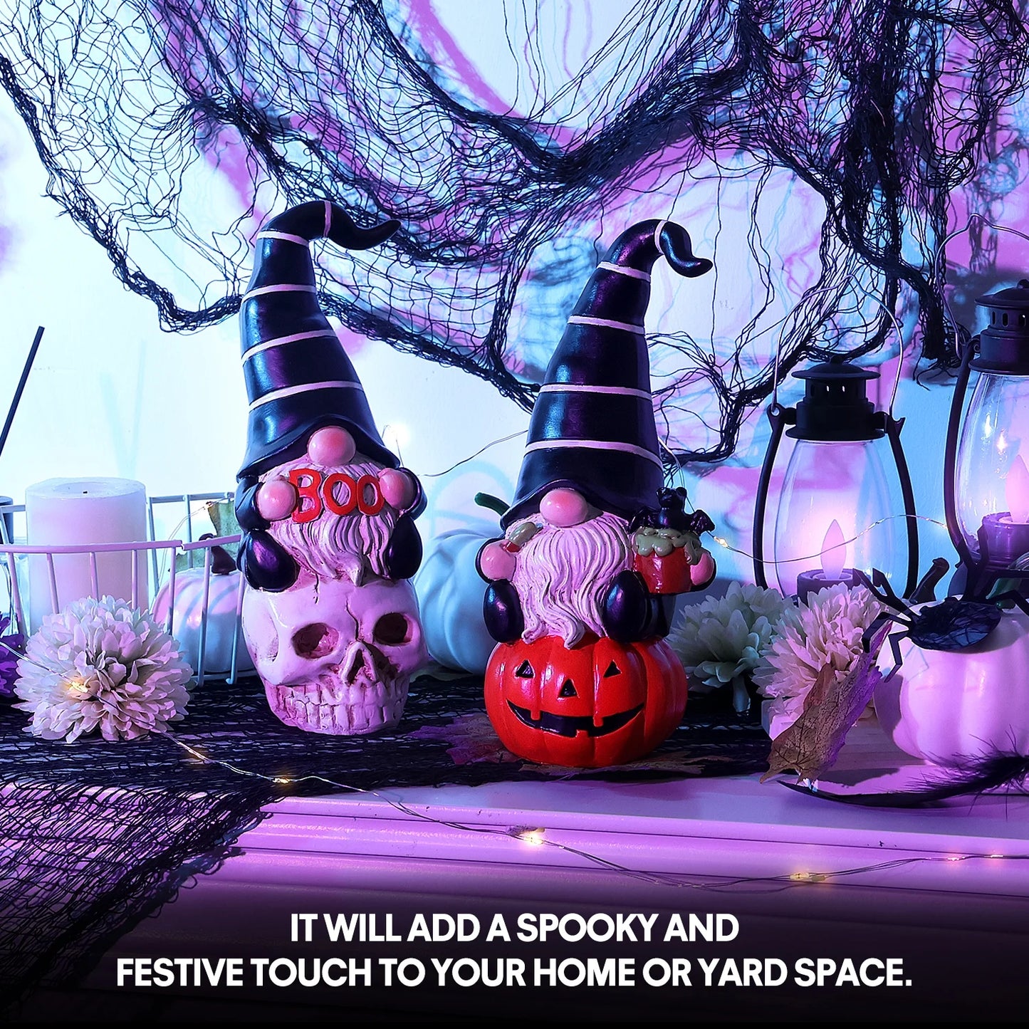 2Pcs Halloween Gnomes, Halloween Gifts, Halloween Decorations Indoor, Halloween Table Decor