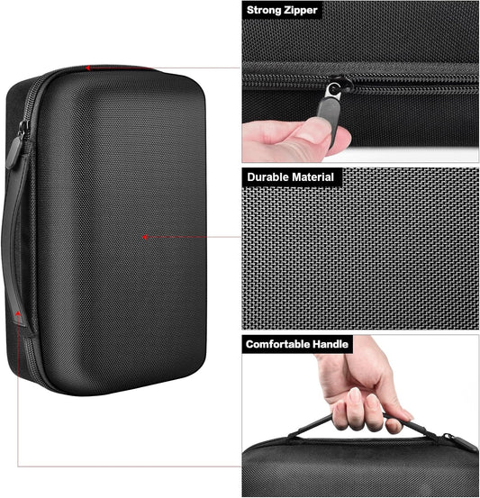 Case for Halo Bolt 58830/57720/ Air 58830/ ACDC Max 55500 Mwh/Air + Portable Emergency Power Kit, Storage Holder for Air Nozzles, Extra Accessory, Car Jump Starter, and Charger- Black (Box Only)