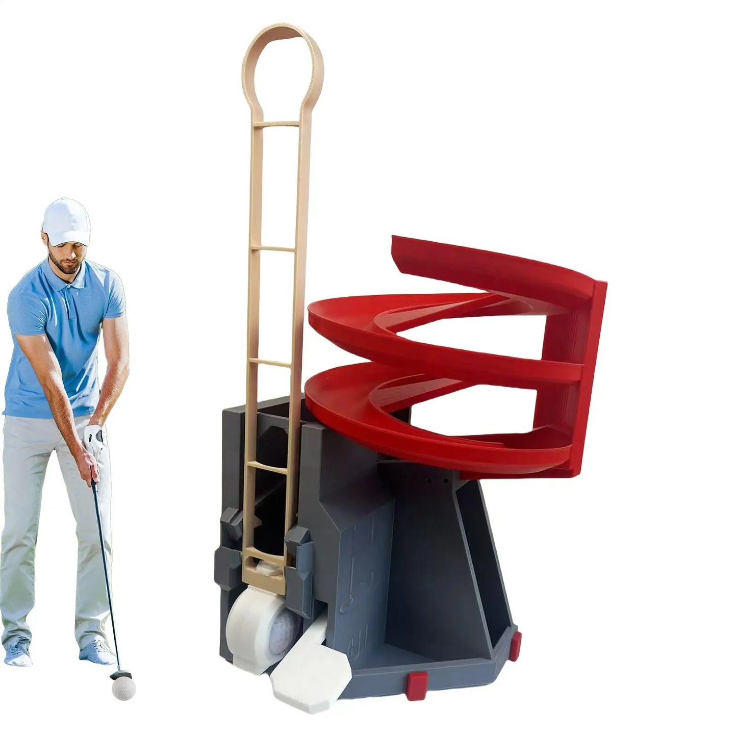 Automatic Golf Ball Tee up Machine Golf Ball Dispenser Golf Swing Training Launcher Non-Powered Golf Simulator for Golf Training