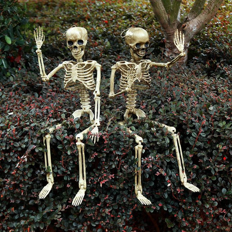 Large Halloween Skeleton Plastic Simulation Skull Skeleton Anatomical Skeleton Model Haunted House Bar Halloween Party Decoratio
