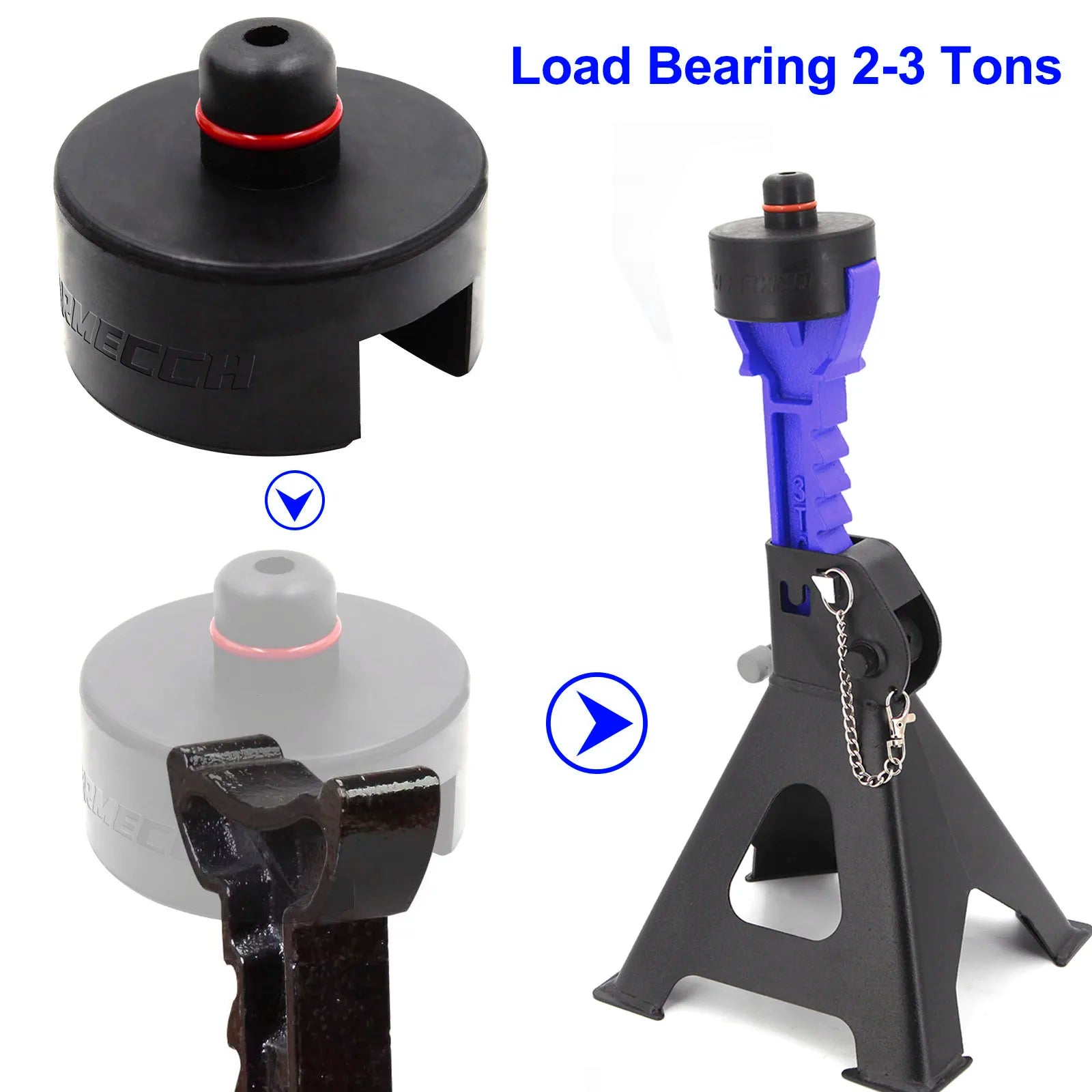 Dual-Use Car Rubber Pad Fits Lifting Jack & Jack Stand Adapter for Tesla Model 3 S X Y Tire Repair Tool Accessories Storage Box