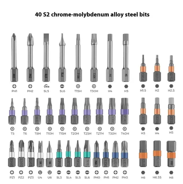 42-in-1 Multi-Purpose Ratchet Screwdriver Set, S2 Alloy Steel, with Case Berkshaw