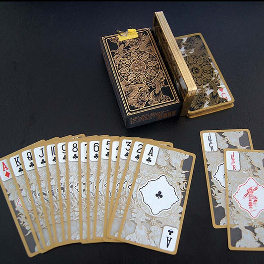 Waterproof And Washable Gold-Rimmed Metal Playing Card Suit