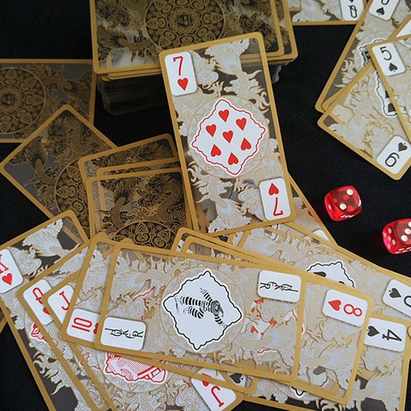 Waterproof And Washable Gold-Rimmed Metal Playing Card Suit