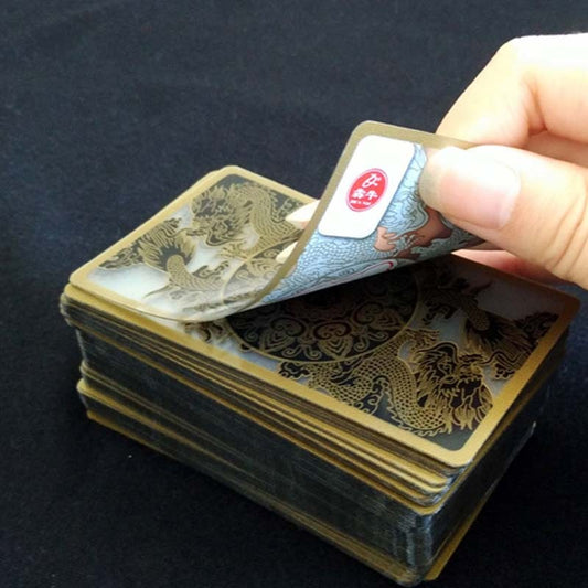 Waterproof And Washable Gold-Rimmed Metal Playing Card Suit