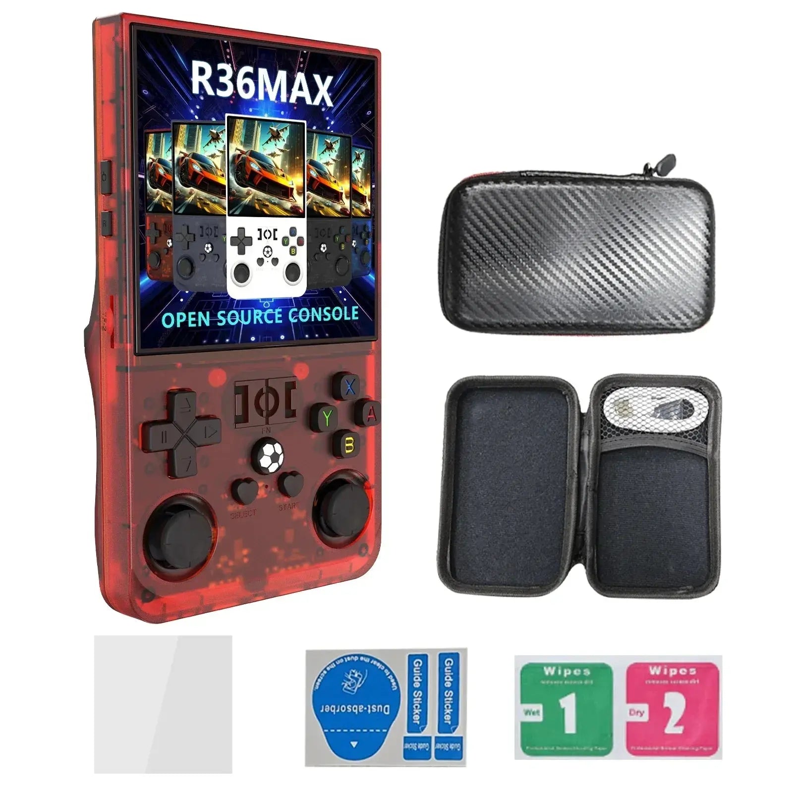 R36 Max Console 4inch IPS Screen Open Source Console Retro Pocket Video Player 64G/128G Up to 22000+ Games Handheld Game Players Berkshaw