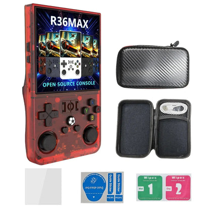 R36 Max Console 4inch IPS Screen Open Source Console Retro Pocket Video Player 64G/128G Up to 22000+ Games Handheld Game Players Berkshaw