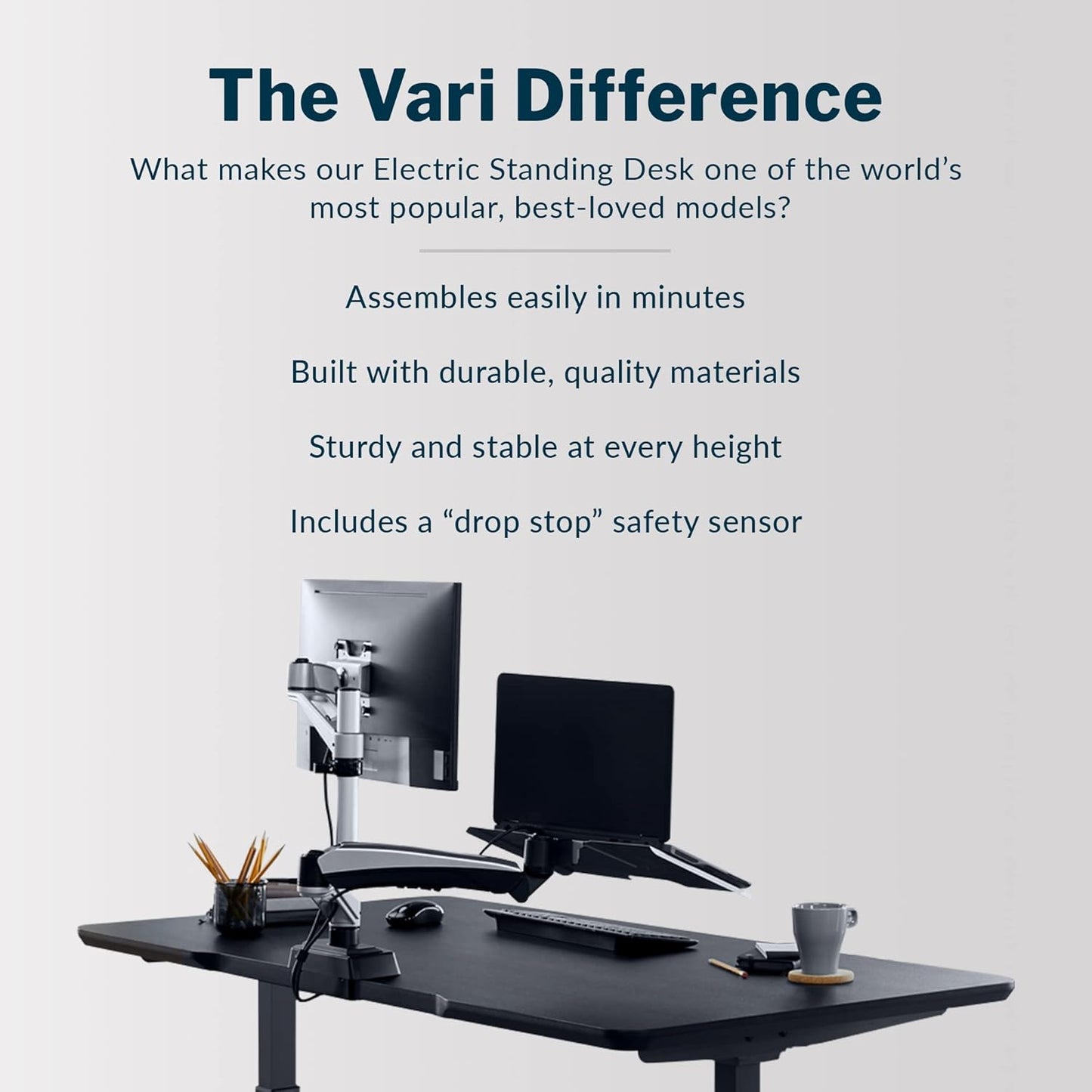 - Standing Desk Adjustable Height (60" X30')- Electric Sit-Stand Computer Desk for Work or Home Office- Dual Motor with Memory Presets- Adjustable Desk from desk- Black