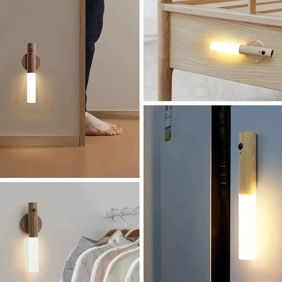 Intelligent Human Body Induction LED Night Light – Rechargeable Wall Light for Corridor, Cabinet, and Toilet Kitchen-Life Store