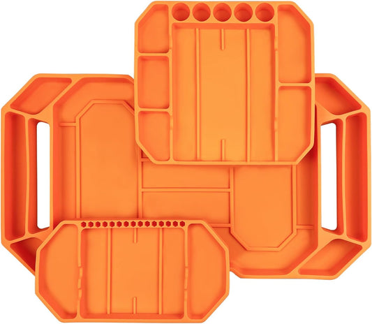 3 Piece Large Non-Slip Flexible Tool Tray,Silicone Rubber Tools Organizer,Non Slip Tool Holder Tray,Tool Organizer,Tool Storage,Tool Holder,Tool Mats