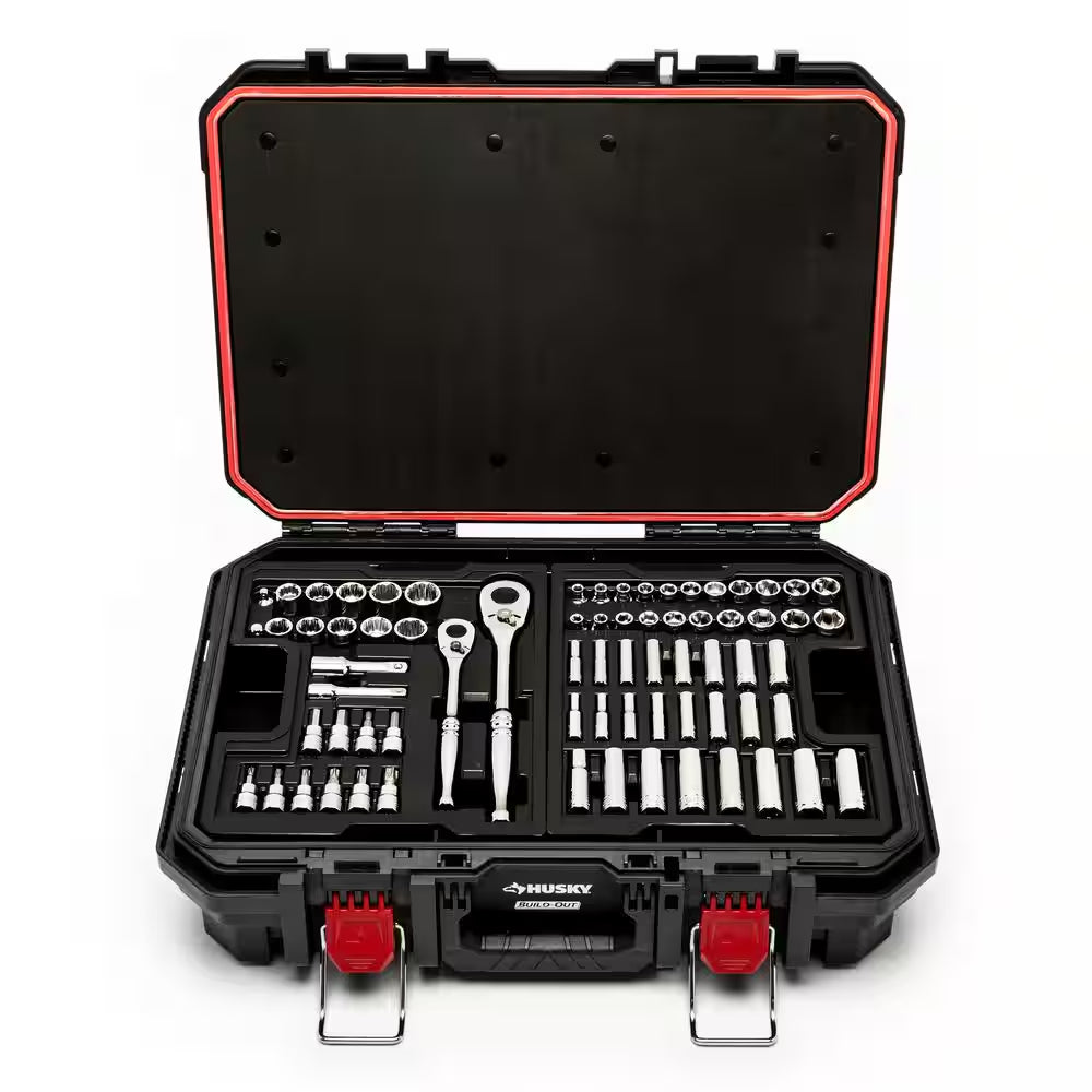 1/4 In., 3/8 In., and 1/2 In. Drive Mechanics Tool Set with Build-Out Tool Case (270-Piece)