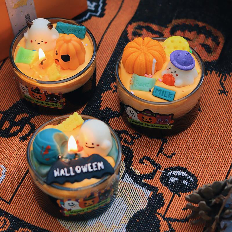 Halloween Candle Set, Spooky Ghost with Cute Pumpkins, Scented Candles, Halloween 3D Candles, Halloween Decoration , Gift, Fall Aromatherapy, Farmhouse Candles