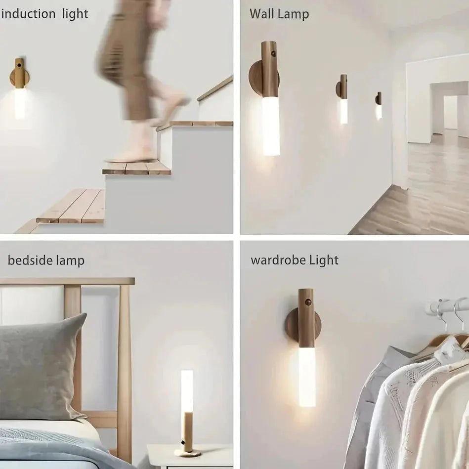 Intelligent Human Body Induction LED Night Light – Rechargeable Wall Light for Corridor, Cabinet, and Toilet Kitchen-Life Store