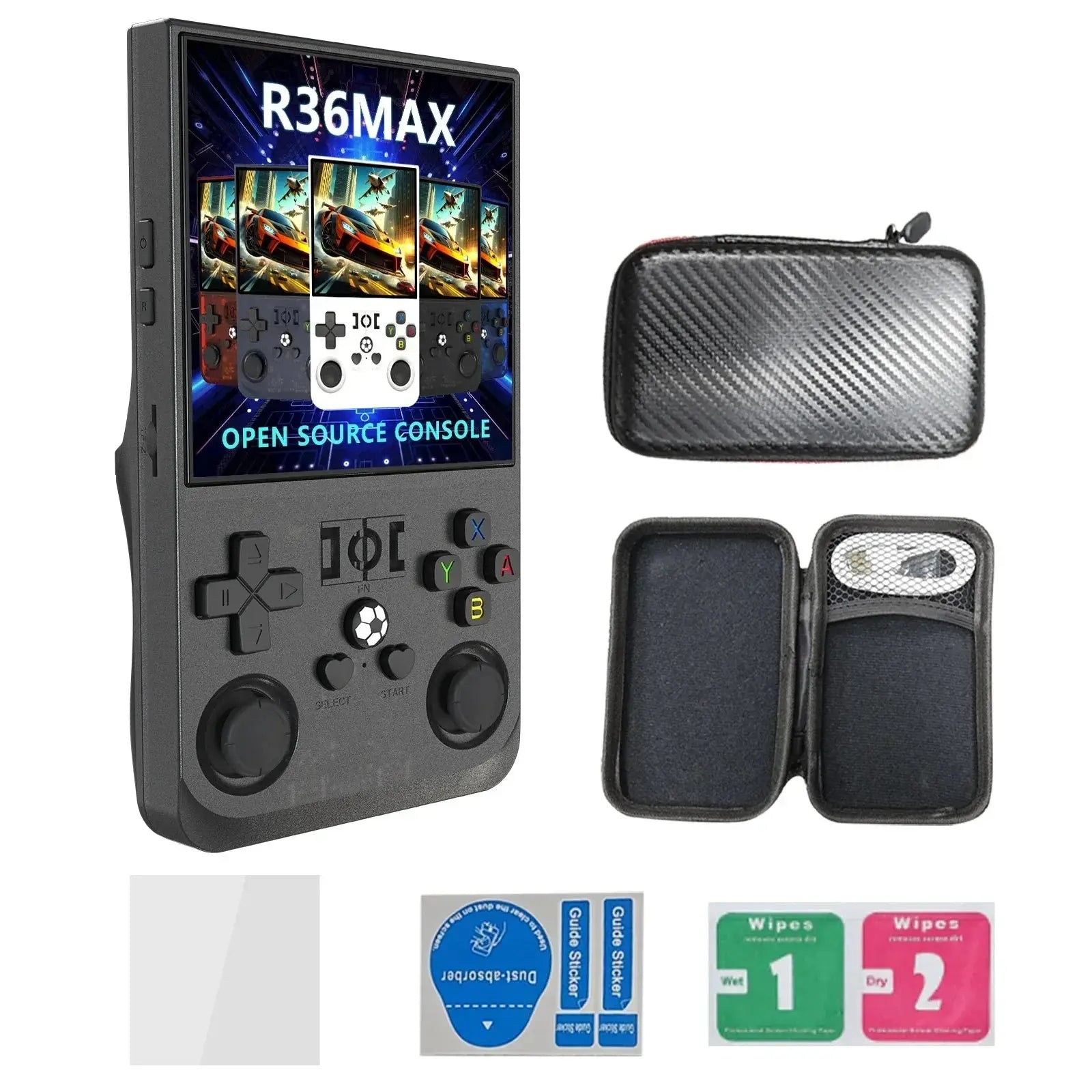R36 Max Console 4inch IPS Screen Open Source Console Retro Pocket Video Player 64G/128G Up to 22000+ Games Handheld Game Players Berkshaw