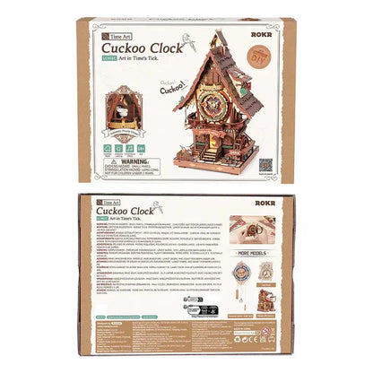 ROKR Colorful Cuckoo Clock Mechanical 3D Wooden Puzzle - LC901C | DIY Wooden Model Kit for Adults & Teens Robotime Global Store