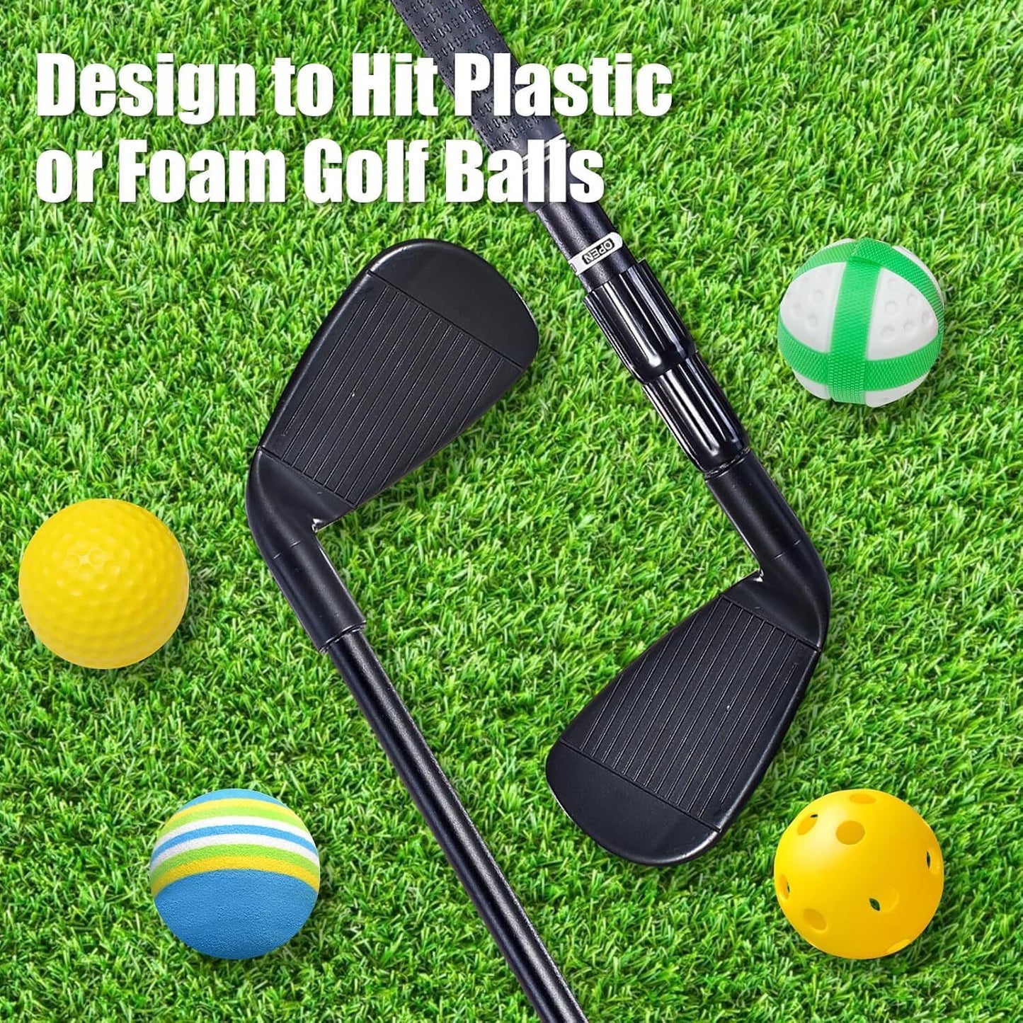 Golf Club Length Adjustable for Golf Bucket Backyard Game, Plastic Golf Clubs...