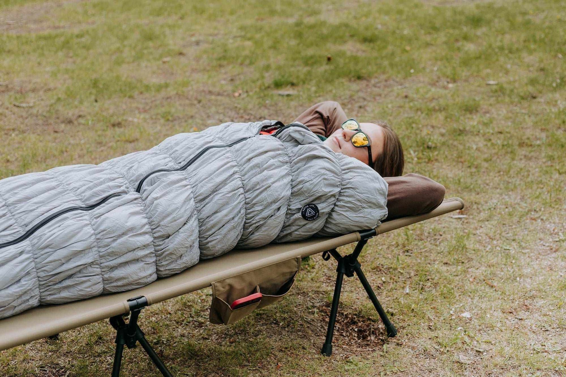 Goose down Sleeping Bag Grey