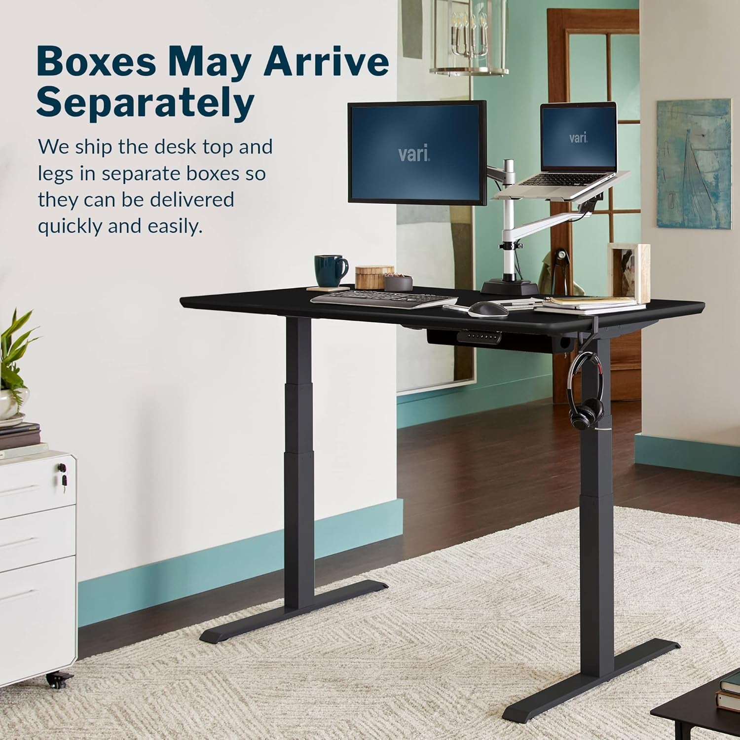 - Standing Desk Adjustable Height (60" X30')- Electric Sit-Stand Computer Desk for Work or Home Office- Dual Motor with Memory Presets- Adjustable Desk from desk- Black