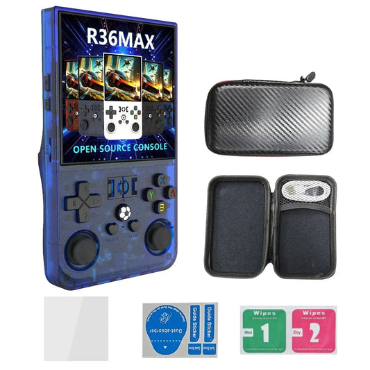 R36 Max Console 4inch IPS Screen Open Source Console Retro Pocket Video Player 64G/128G Up to 22000+ Games Handheld Game Players Berkshaw