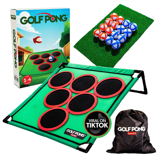 – Backyard Golf Game with 16 Chipping Velcro Balls & Mat, Yard and Outdoor Games Family, Indoor Golf Set for Home, Beach or Party, Lawn Games for Family Outdoor