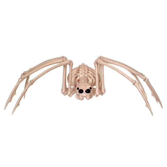 Halloween Skeleton Spider Decorative Prop - White