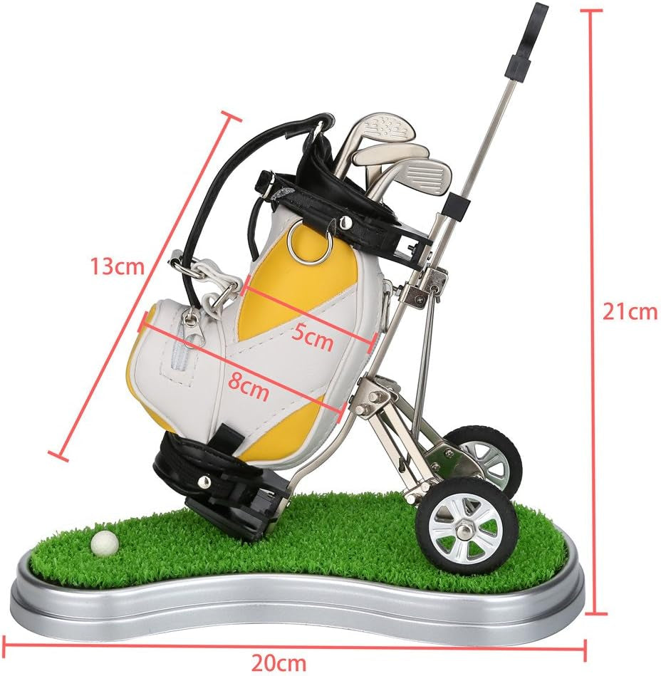 Golf Gifts for Men Golf Pen Holder Stocking Stuffers for Golfers Funny Gifts Unique Office Supplies Desk Decor, Gift for Birthday Christmas Golf Tournament for Boss Dad Husband Golf Lovers