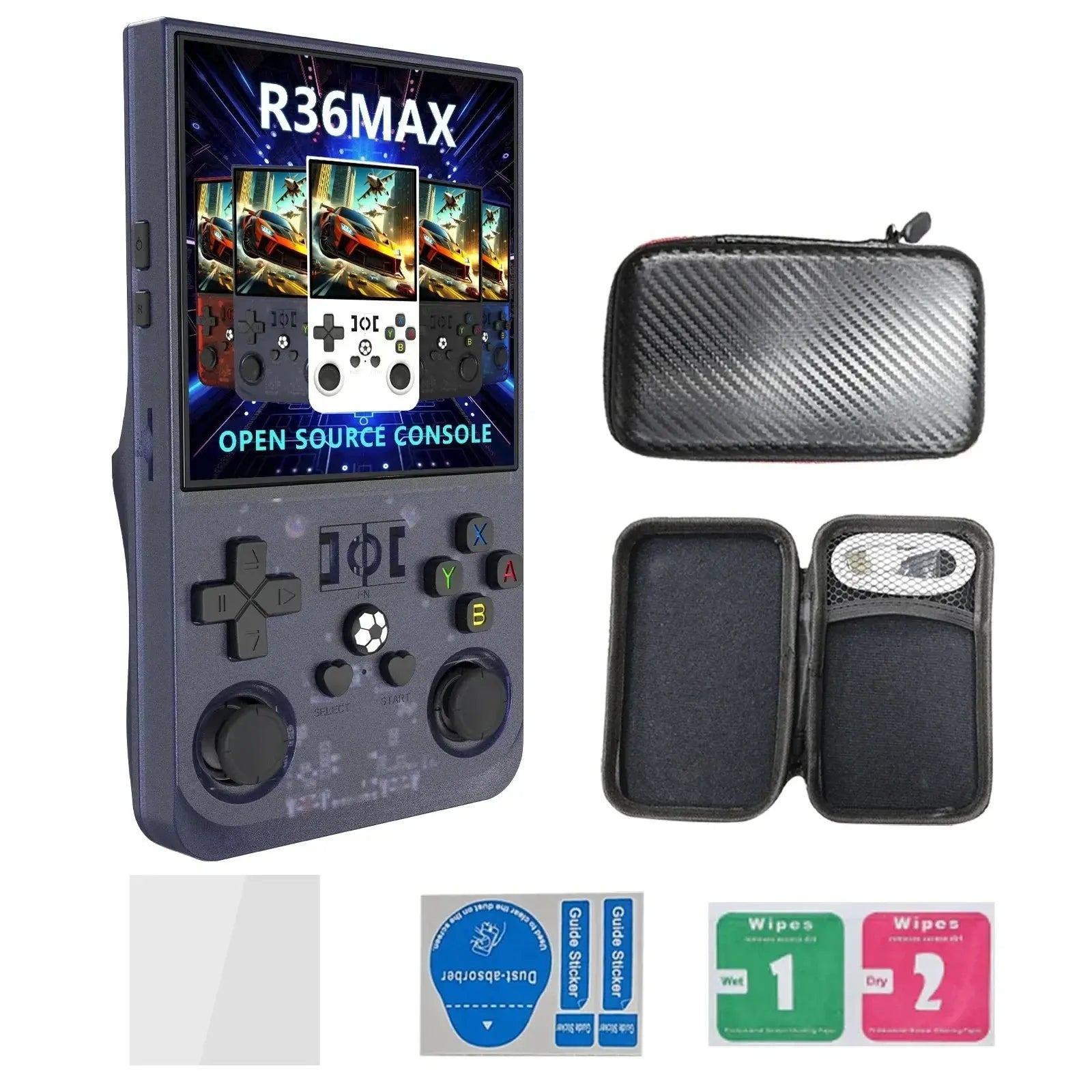 R36 Max Console 4inch IPS Screen Open Source Console Retro Pocket Video Player 64G/128G Up to 22000+ Games Handheld Game Players Berkshaw