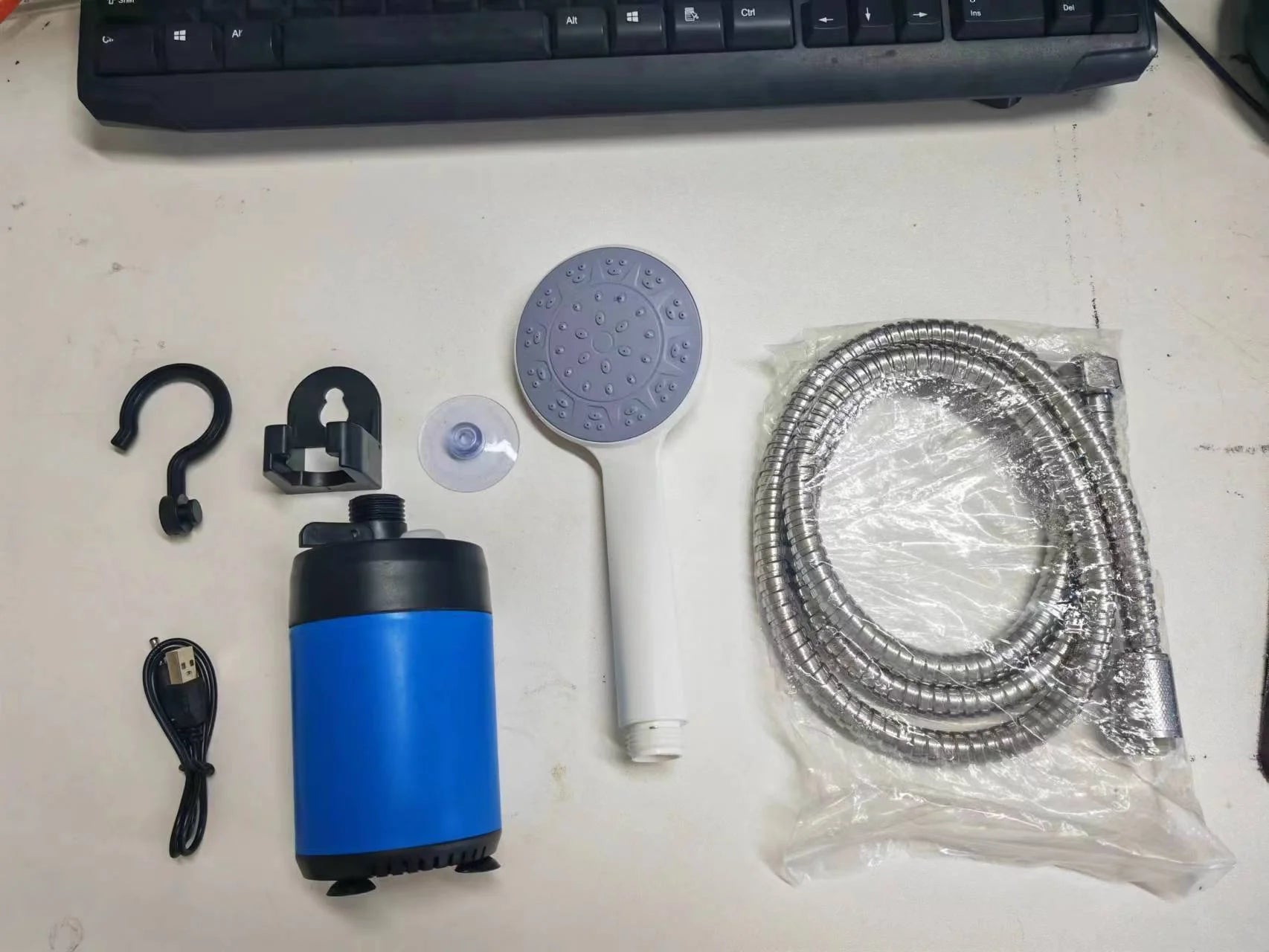 Portable Outdoor Rechargeable Shower Sponge for Home Travel Dorm Rural Use