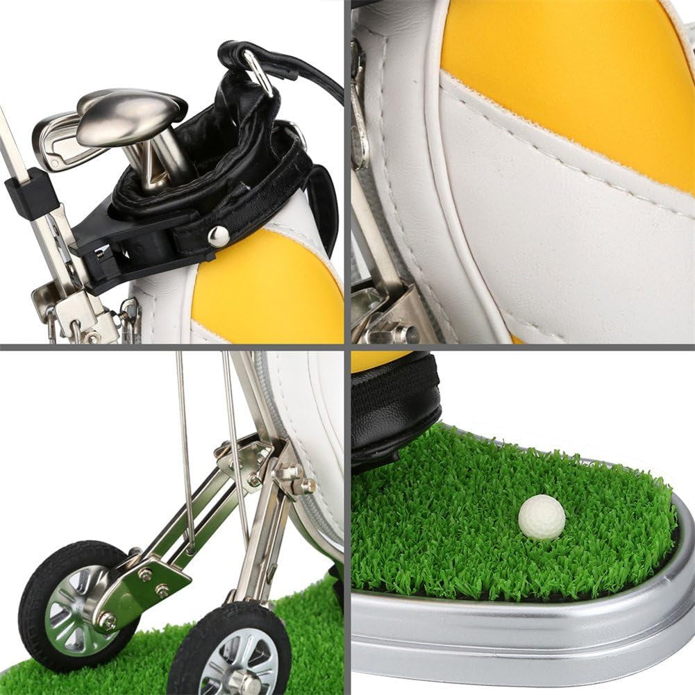 Golf Gifts for Men Golf Pen Holder Stocking Stuffers for Golfers Funny Gifts Unique Office Supplies Desk Decor, Gift for Birthday Christmas Golf Tournament for Boss Dad Husband Golf Lovers