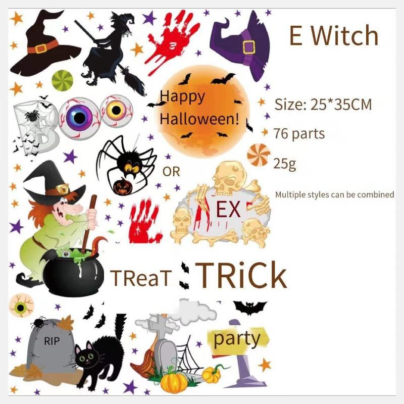 Halloween Window Clings Halloween Window Decorations Cute Pumpkin Ghost Halloween Window Stickers Halloween Window Decals for Halloween Party Decorations