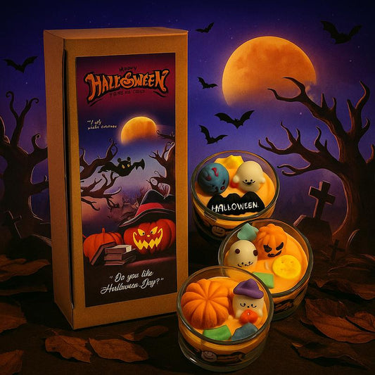 Halloween Candle Set, Spooky Ghost with Cute Pumpkins, Scented Candles, Halloween 3D Candles, Halloween Decoration , Gift, Fall Aromatherapy, Farmhouse Candles