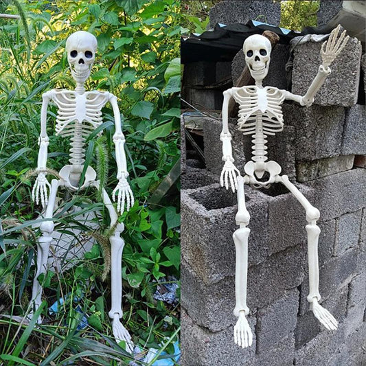 40Cm Halloween Human Shape Skeleton,Posable Skeleton,Human Shape Bones,Halloween Herror Decorations,Haunted House Horror Props