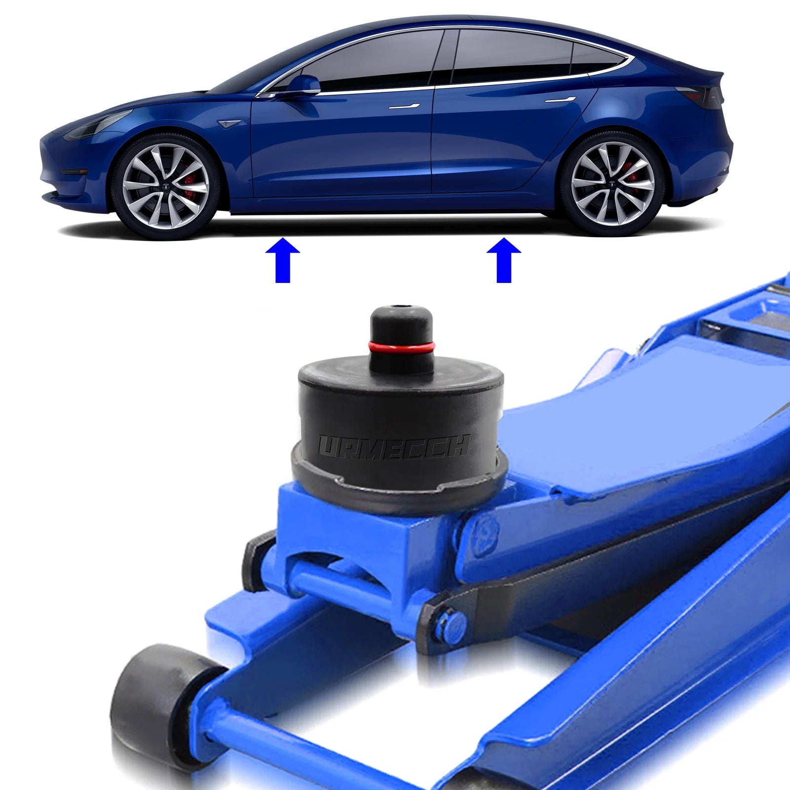 Dual-Use Car Rubber Pad Fits Lifting Jack & Jack Stand Adapter for Tesla Model 3 S X Y Tire Repair Tool Accessories Storage Box