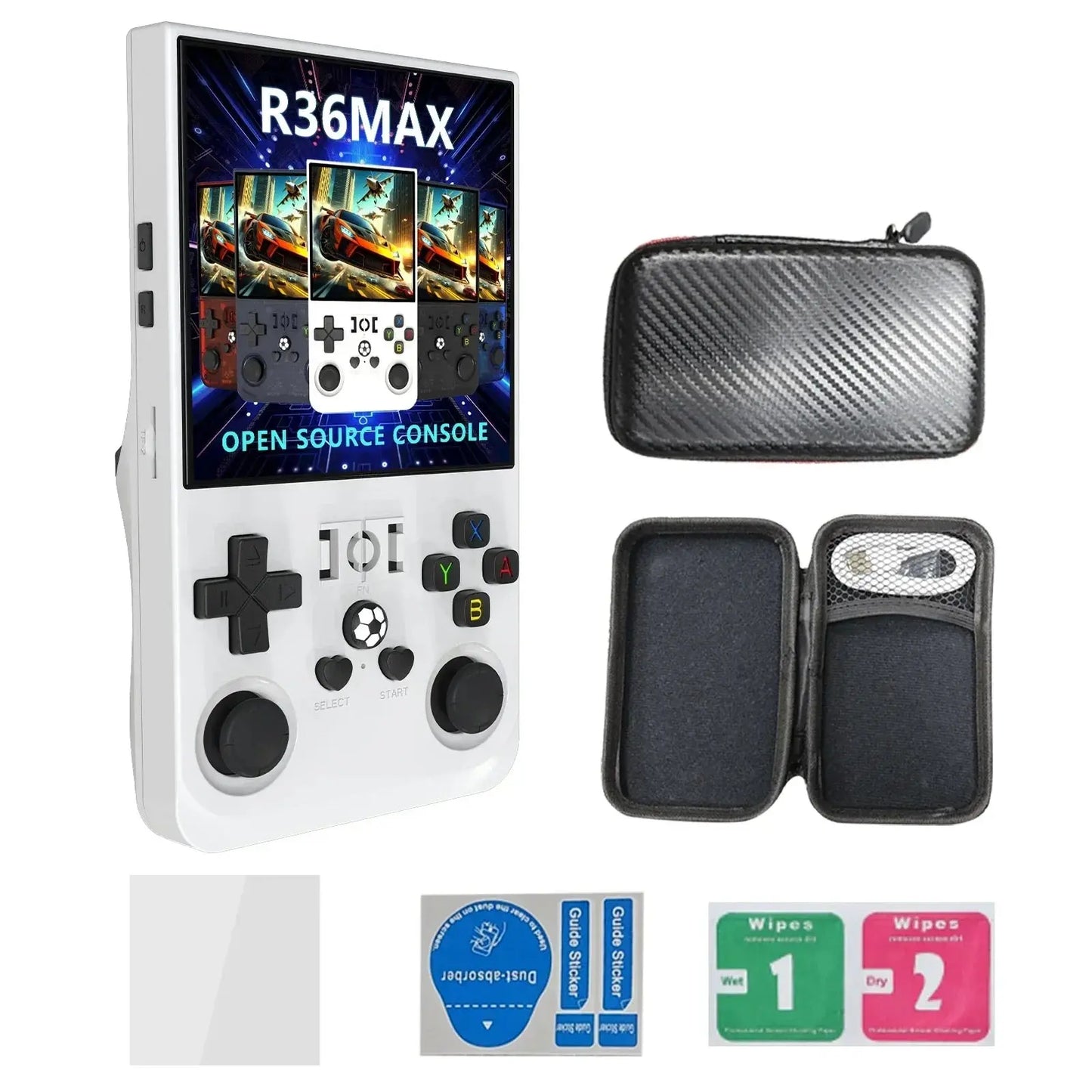 R36 Max Console 4inch IPS Screen Open Source Console Retro Pocket Video Player 64G/128G Up to 22000+ Games Handheld Game Players Berkshaw
