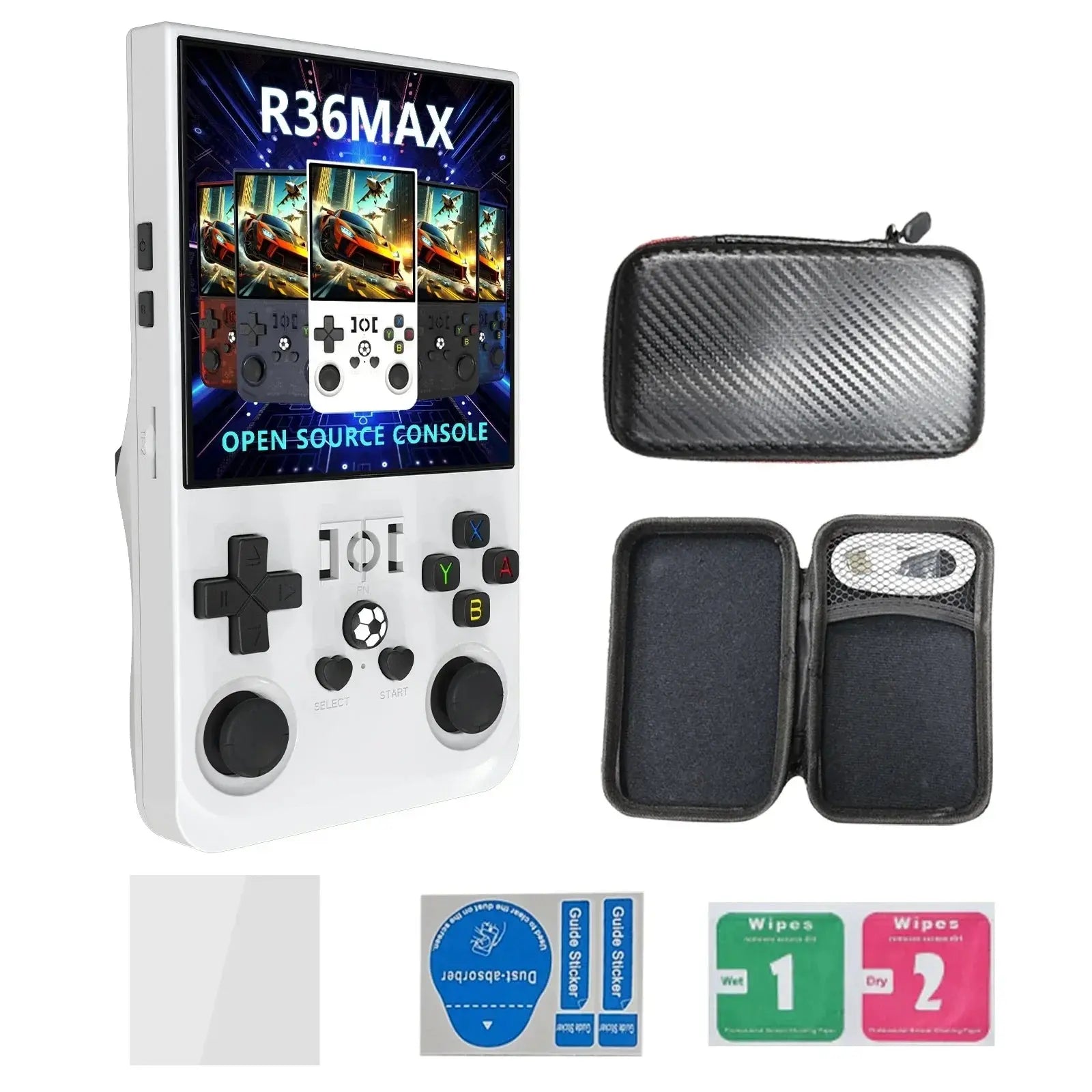 R36 Max Console 4inch IPS Screen Open Source Console Retro Pocket Video Player 64G/128G Up to 22000+ Games Handheld Game Players Berkshaw
