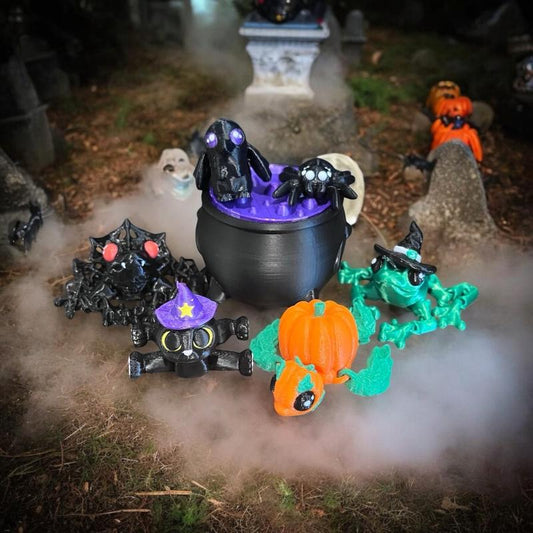 Collectible Mini Spooky Cauldron for Halloween Decor