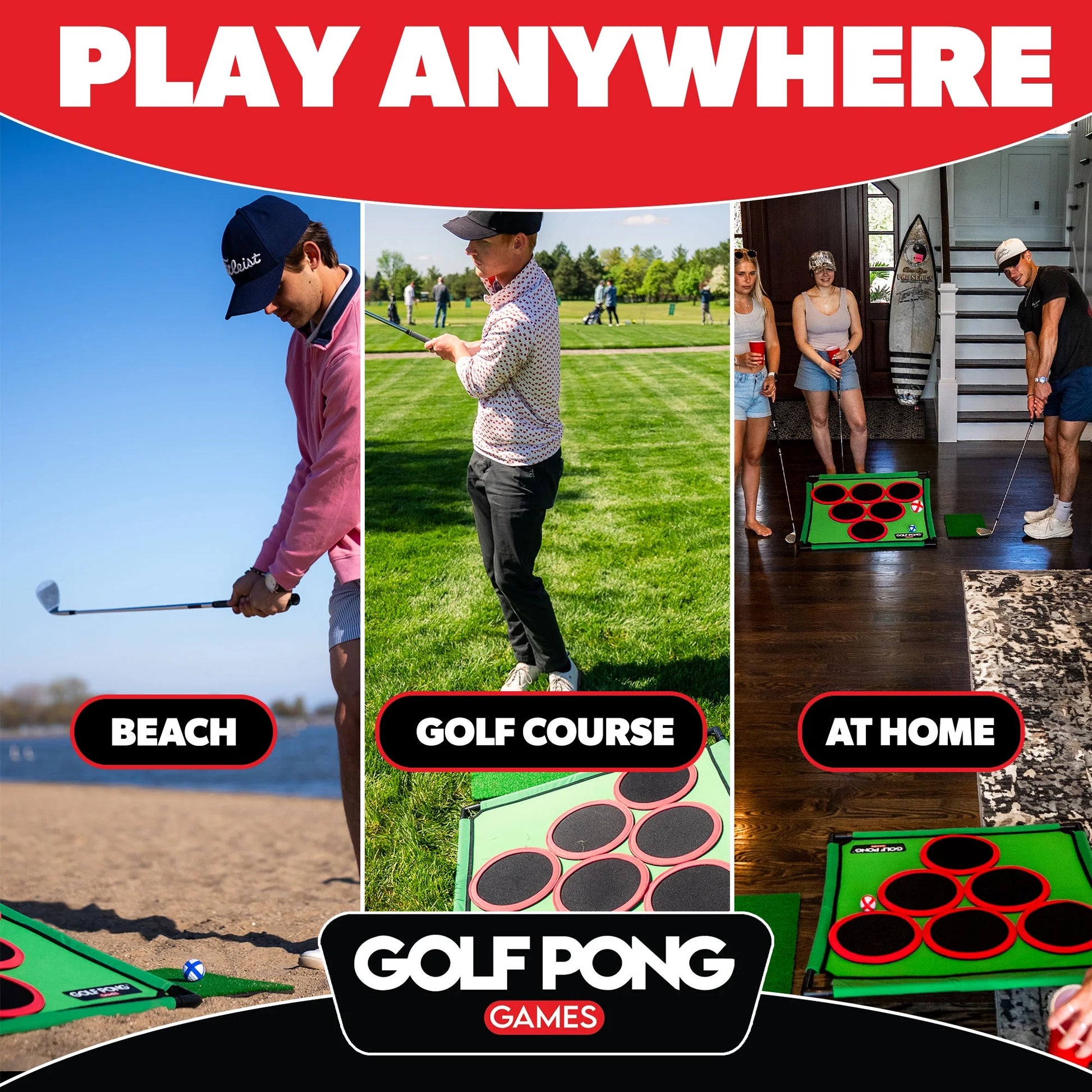 – Backyard Golf Game with 16 Chipping Velcro Balls & Mat, Yard and Outdoor Games Family, Indoor Golf Set for Home, Beach or Party, Lawn Games for Family Outdoor