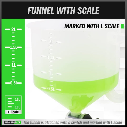 SWANLAKE No-Spill Coolant Funnel Kit,Spill Proof Funnel Bleeder with Adapters.Universal Fitment15Pcs.